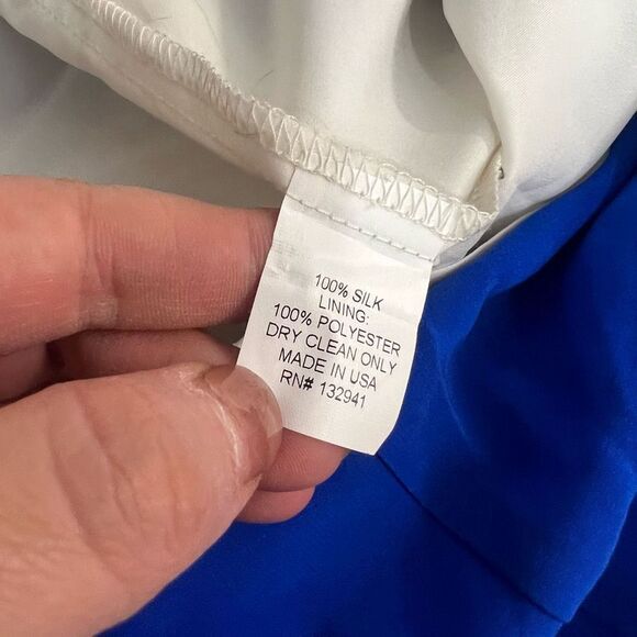 Amanda Uprichard Women's Smocked Side Double Strap Mini Sundress Blue Size PS - Picture 12 of 13